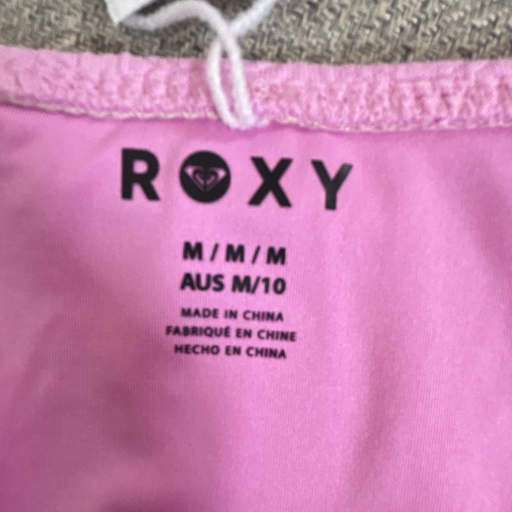 $106 Roxy Haleiwa Plunge Neckline One Piece Swimsuit Purple Small eap1026b - Picture 4 of 8